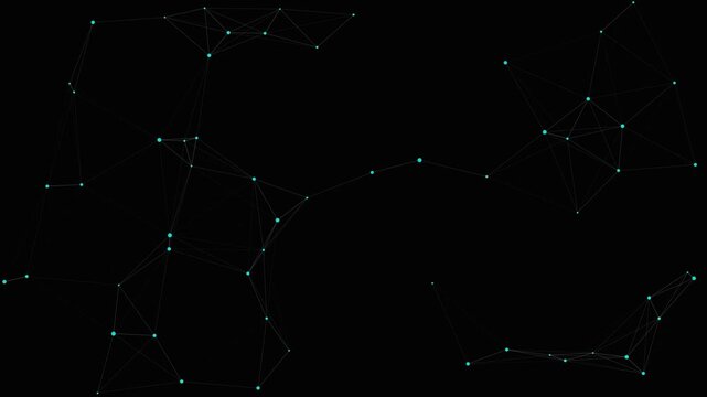 Neural Network Data Connections Animating Digital Brain Flow