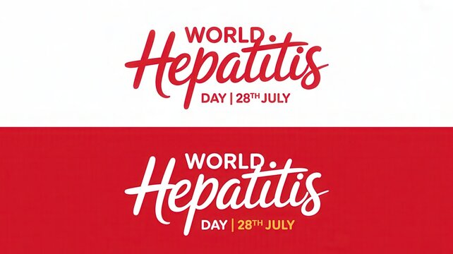 World hepatitis day 28th july typography logo design, vector illustration isolated on white background