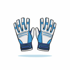 Fototapeta premium Pair of Blue and White Goalkeeper Gloves