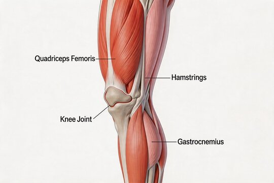 Human leg muscle anatomy diagram