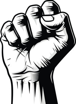 Fist Raised in Protest or Defiance.