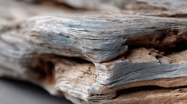 Driftwood texture pieces, sun bleached timber, smooth rounded edges, salty grey color, beach wood background close up 