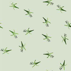 Obraz premium seamless pattern Snowdrop flower icon representing spring arrival, new beginnings, freshness, and nature revival, depicted with white petals and green leaves against a clean white background