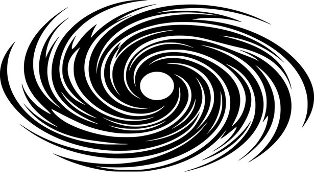 Flat vector hurricane satellite perspective icon with blue swirling cyclone storm infographic element