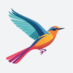 Obraz premium Colorful Bird in Flight