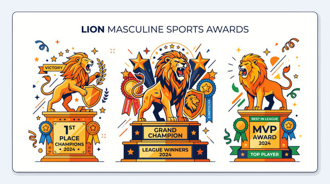 Lion awards and trophies for sports.