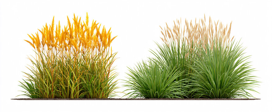 Panicum virgatum displayed front and center on a clean white backdrop for easy viewing