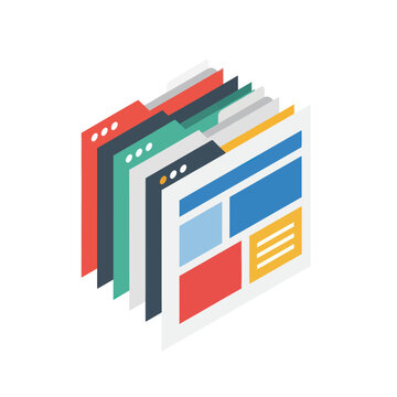 Colorful web page design template.