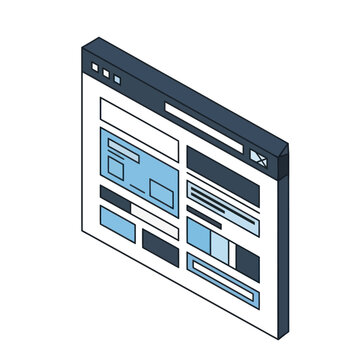 Website design on a computer screen.