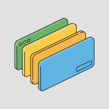 Colorful plastic card wallet holder.