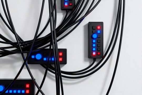 Electronic control panels with cables