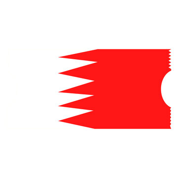 Bahrain Red ticket stub with jagged edge