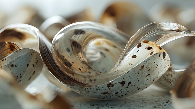 composed of transparent plexiglass, organic flowing shapes, high color saturation, octane render quality, muted earth tones, layered visual depth, Mediterranean White Stone concept, shallow