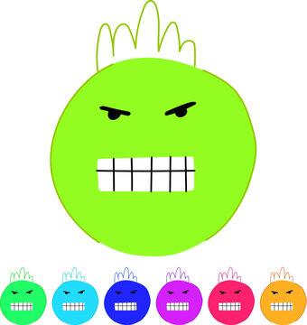 funny comic face cartoon. smile joke, silly hilarious, amusement entertainment funny comic face sign vector