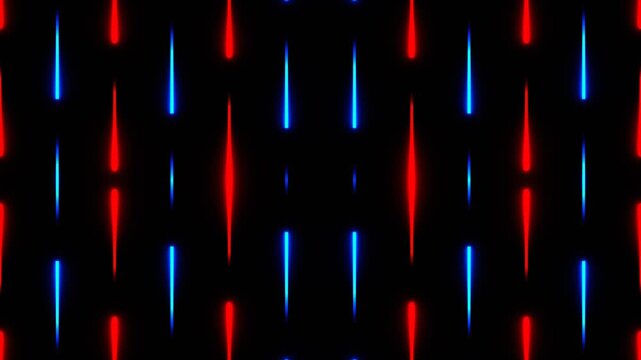 Red and Blue Neon Lights Drops to Center Background VJ Loop in 4K