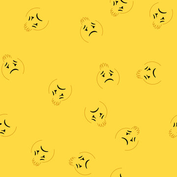 pattern entertainment comic face cartoon. al wacky, whimsical playful, lighthearted chuckle entertainment comic face sign. seamless vector illustration