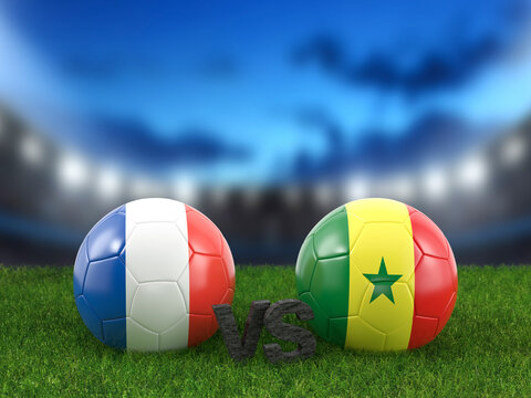 Soccer world cup group I France vs Senegal