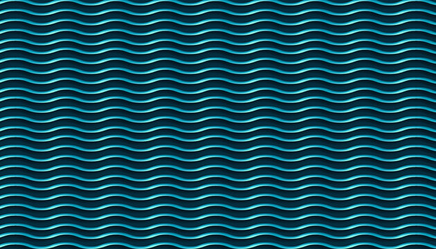 Blue light metallic wave curved pattern metal texture seamless for decoration