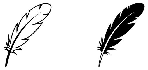 lightweight feather icon design © graphenitix