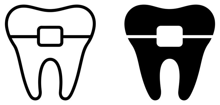 dental braces treatment icon