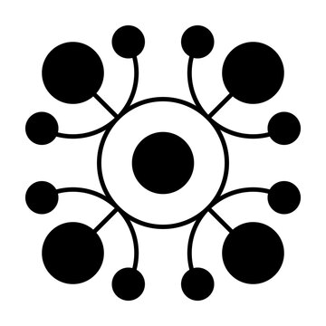 Quincunx formation of number five of a dice. Four pips in each corner of a square, with a singe pip in the middle, enriched with circles and arcs. Crop circle pattern found 2026 in Wiltshire. Vector