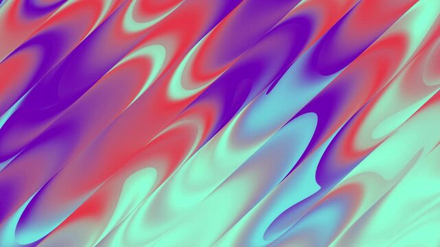 Peaceful moving background with a dreamy blur of merging soft gradient colors. Elegant 3D render animation featuring smooth gold and neon blue wave transitions for modern web headers in 4K.