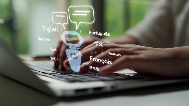 Global communication with multiple languages, digital translation tools, multilingual technology, cross-cultural communication, and virtual language learning environments. Muxer