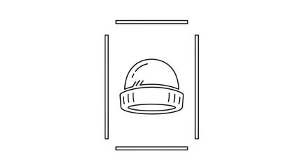 Fototapeta premium Hard Hat Icon, Safety Helmet Symbol, Construction Protection Gear, Vector Illustration