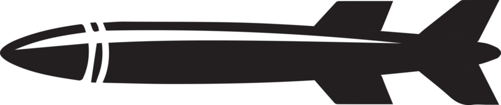 Military Missile Rocket Icon - Tactical Weapon Vector