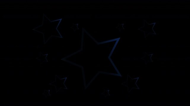 cool blue and white stars rotating like a star prize  or stardom  extravaganza themed embellishment decoration element graphic isolated on a transparent alpha background 4K video graphic 