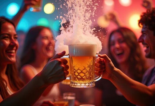 Sake Bomb Beer Mug Explosion Unleashed at Noisy Student Party