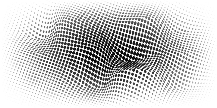 Dotted halftone gradient texture. Fading polka dot background. Repeated dots gradation pattern. Black vanishing comic pop art overlay backdrop.