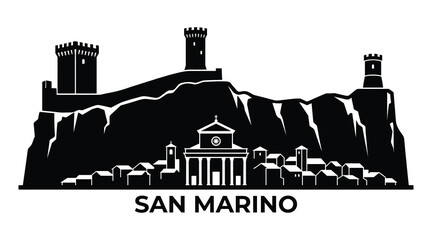 Obraz premium San Marino city skyline landscape