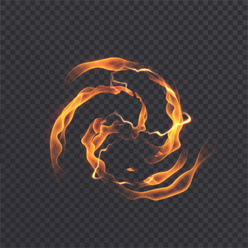Vector fire effect for magic portals, game attacks, fantasy scenes, energy circles and dynamic overlays.