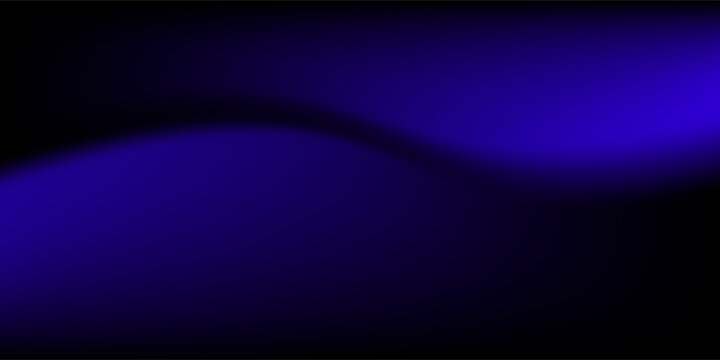 Abstract dark background with a smooth vibrant blue fluid wave and soft transitions. Modern digital backdrop for technology