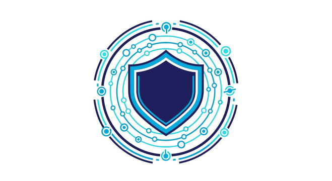 Digital Security: Shield Icon Representing Data Protection in Modern Technological World