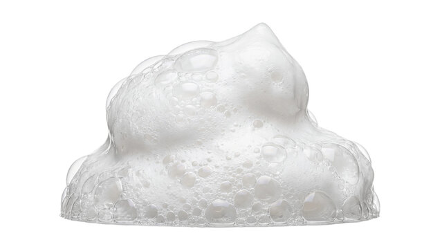 A mound of soap foam isolated PNG on transparent background