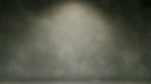 An elegant minimalist studio background featuring a neutral grey surface bathed in a warm soft glow
