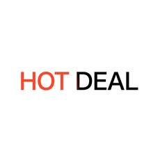 Fototapeta premium Hot Deal Red Black Typography Icon Sale Promotion Discount Text Vector Design