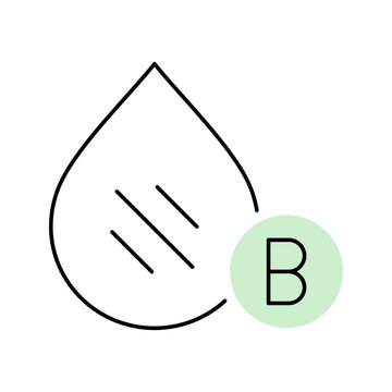 Blood type icon. Healthcare and blood group line symbol. Color.