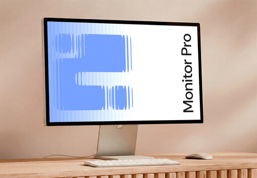Desktop Monitor Display Mockup