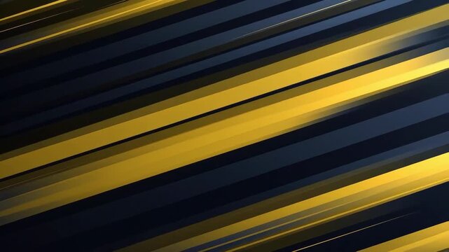Abstract diagonal yellow and dark stripes in modern graphic style on dark background, concept of motion and energy