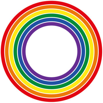 Geschlossener Regenbogenkreis mit transparentem Hintergrund &ndash; Symbol f&uuml;r Vielfalt, Inklusion und LGBTQ Pride