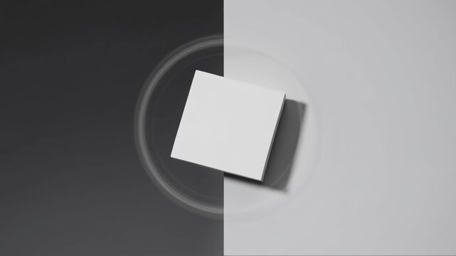 Abstract motion streaks blending across dark and light halves in minimal style on plain background, concept of contrast