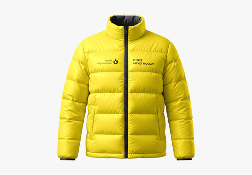 Oversized Puffer Jacket Mockup