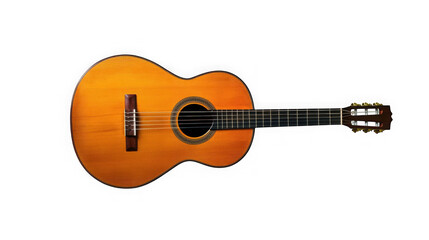 Fototapeta premium Acoustic guitar on transparent background