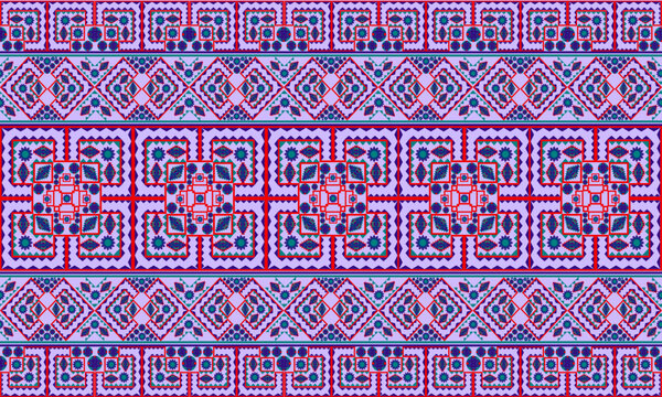 Geometric Ethnic pattern,
Native American tribal fabric, tile, carpet, vector,
illustration design, on background, Pattern fabric pixel, design for background, clothing, decorative, drapery, cloth 