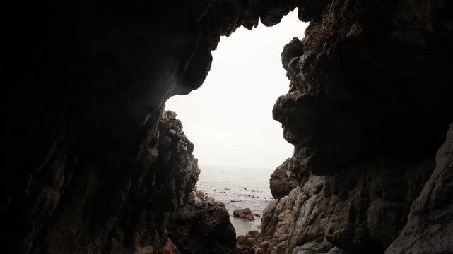 historic Klipgat Caves where human remains dating back 70,000 years have been found, DeKelders, South Africa