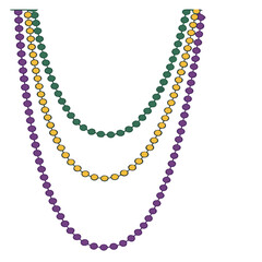 Colorful Mardi Gras beads necklace hanging © Arup