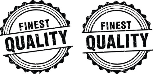 Fototapeta premium Finest Quality Vintage Badge Stamps Isolated on White Background for Branding and Packaging Design